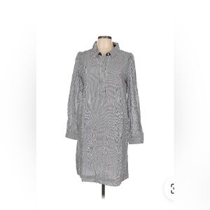 Lilly Pulitzer 
Long sleeve, collared, shirtdress, blue & white stripped